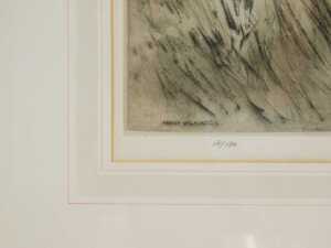 Henry Wilkinson (1921-2011). Pointers in a landscape, artist signed limited edition etching,... - 3