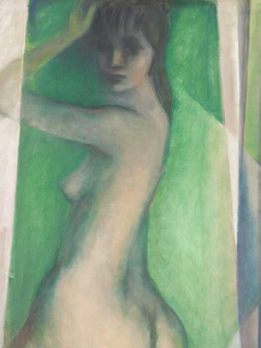 Antonin (Tony) Bartl (1912-1998). Nude female, acrylic on canvas, signed and dated 1975, 102cm x...