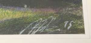 Mike Helmy (20thC). Telephone box in front of house, pastel, signed and dated 19(95), 56cm x 40cm. - 3