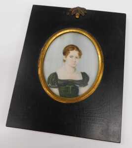 Five 19thC School miniatures, comprising After Sir Thomas Lawrence. Lady Blessington, profile,... - 4
