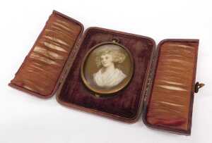 Five 19thC School miniatures, comprising After Sir Thomas Lawrence. Lady Blessington, profile,... - 7