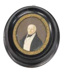 Manner of H Brunet (19thC). Portrait of Emile Dufooig Secretary to Louis Philippe, gouache on...