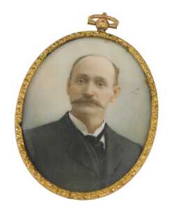 19thC English School. Portrait of a gentleman, quarter profile, wearing jacket, shirt and tie,...