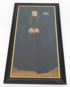 After Holbein. The Duchess of Milan, mixed media, various labels verso, Stapleton Martin, part... - 2