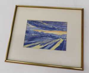 20thC School. Abstract scene, mixed media, unsigned, titled Swiss Esther 1960s verso, 20cm x 28cm. - 2