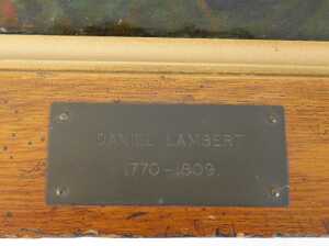 19thC English School. Portrait of Daniel Lambert (1770-1809), oil on canvas, titled to the mount,... - 3