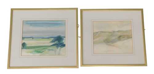 Fleming (20thC). Rural landscape, watercolour, signed and dated (19)74, 20cm x 24cm, and another...