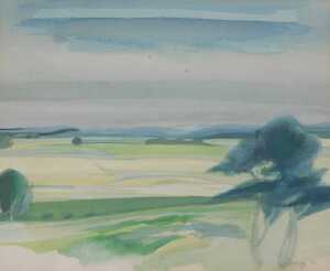 Fleming (20thC). Rural landscape, watercolour, signed and dated (19)74, 20cm x 24cm, and another... - 2