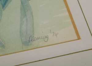 Fleming (20thC). Rural landscape, watercolour, signed and dated (19)74, 20cm x 24cm, and another... - 4