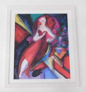 Linda Le Kinff (b.1949). Romane, seriolithograph, signed to the mount, 52cm x 43cm. - 2