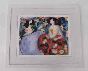 Linda Le Kinff (b.1949). Rebecca Au Parc, artist signed limited edition serigraph, number 26/350,... - 2