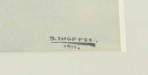 D Shoppee (19thC). HMS Bristol, watercolour, signed, titled and dated (19)11, annotated verso,... - 3