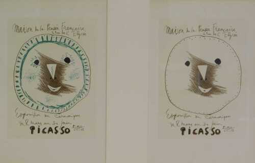 After Picasso. Maison De La Pensee Francaise, lithographs by Fernaud Mourlot France, two in one...