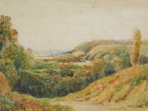 W Crispin Harris (20thC). Summer landscape, watercolour, signed and dated 1938, 26cm x 37cm.