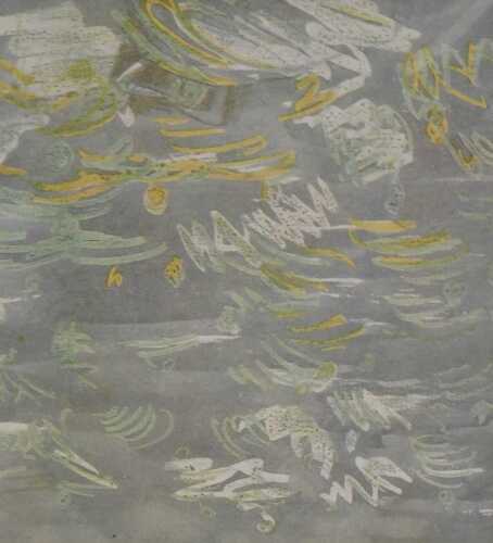 After Henry Moore. Shelter drawings, print, circa 1990s, Leyton Public Libraries stamp verso,...