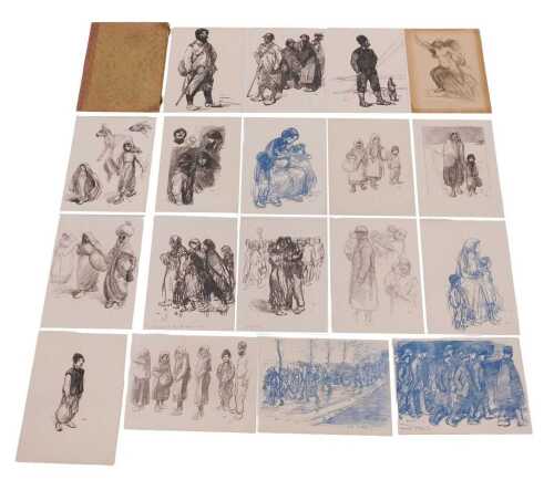 After Theophile Alexandre Steinlen (1859-1923). Croquis De Temps De Guerre, folio book, La...