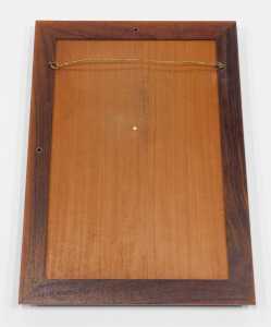 Ottan Viani (20thC). Floral plaque, signed and dated (19)74, 47cm x 31cm, bombay rosewood frame. - 4
