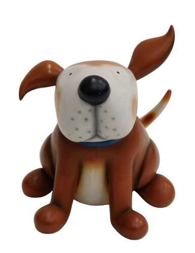 Doug Hyde (b.1972). Walkies, Fine Art cold cast porcelain sculpture, 33cm high, boxed.