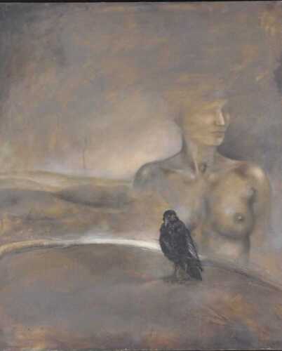 Anna Lentsch (b.1943). La Nuit, oil on canvas, signed and dated (19)81, attributed and titled...