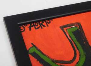 7lok 10 (20thC). Head Study Basquiat style, acrylic on board, 55cm x 35cm. - 3