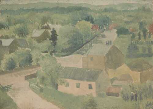 William S Taylor (1920-2010). Beauchief crossroads from the station, oil on board, signed,...