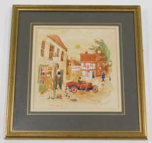 Colin Carr (1929-2002). Lincoln Steep Hill, watercolour, signed, titled and dated 19(83), 25cm x... - 2