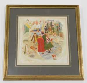 Colin Carr (1929-2002). Lincoln Steep Hill, watercolour, signed, titled and dated (19)83, 25cm x... - 2