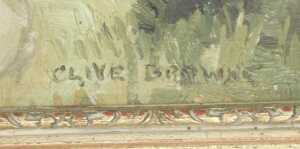 Clive Richard Browne (1901-1991). Church, oil on board, signed, 29cm x 39cm. - 3