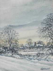 Eric L Littlewood (b.1930). Winter Interlude, artist signed print, printed date 1984, 13cm x... - 2