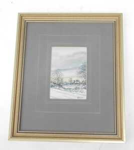 Eric L Littlewood (b.1930). Winter Interlude, artist signed print, printed date 1984, 13cm x... - 3