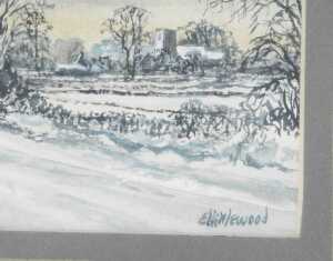 Eric L Littlewood (b.1930). Winter Interlude, artist signed print, printed date 1984, 13cm x... - 4