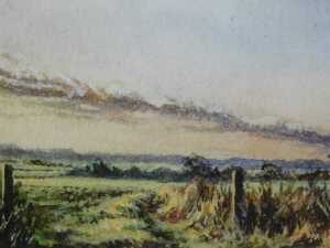 Eric L Littlewood (b.1930). Winter scene, watercolour, signed, 7cm x 5cm, and three others. (4) - 7