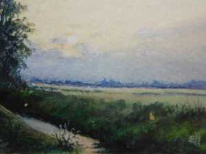 Eric L Littlewood (b.1930). Winter scene, watercolour, signed, 7cm x 5cm, and three others. (4) - 8