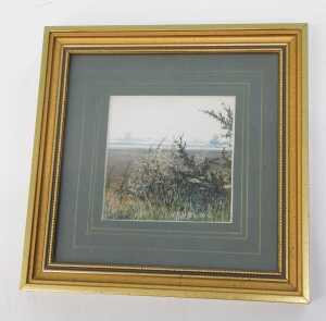 Eric L Littlewood (b.1930). Summer fields, watercolour, signed, 9cm x 9cm, and another. (2) - 2