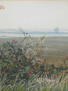 Eric L Littlewood (b.1930). Summer fields, watercolour, signed, 9cm x 9cm, and another. (2) - 5