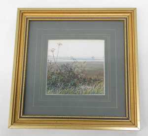 Eric L Littlewood (b.1930). Summer fields, watercolour, signed, 9cm x 9cm, and another. (2) - 6