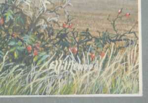 Eric L Littlewood (b.1930). Summer fields, watercolour, signed, 9cm x 9cm, and another. (2) - 7