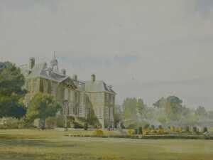 20thC School. Belton House, watercolour, indistinctly signed, 31cm x 46cm.