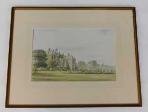 20thC School. Belton House, watercolour, indistinctly signed, 31cm x 46cm. - 2