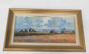 Henry McLaughlin (b.1937). Rainclouds at Middleswan Western Australia, oil on board, signed, pen... - 2