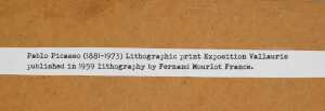 After Pablo Picasso. Position E Vallauris, lithograph print, 1999 Mourlot France publication,... - 4