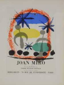 Miro. Pierre Matisse Editeur Constellations, lithograph, published 1959, Mourlot Publishing,...