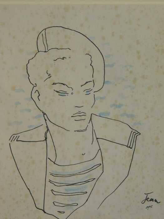 Jean Cocteau (1889-1963). French Sailor, ink colour and wash, signed Jean, attribution and...