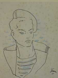 Jean Cocteau (1889-1963). French Sailor, ink colour and wash, signed Jean, attribution and...