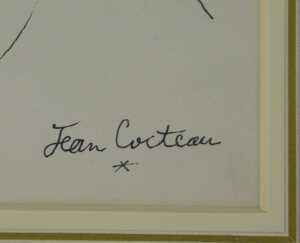 Jean Cocteau (1889-1963). Two heads, pen, signed, 22cm x 20cm. - 3
