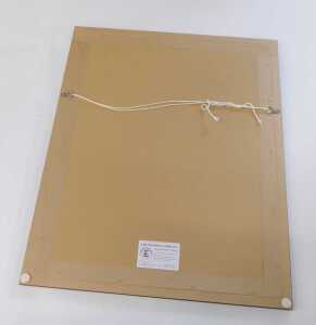 Manner of Pomeroy. House front, mixed media, unsigned, Framing Company label verso, 50cm x 39cm. - 3