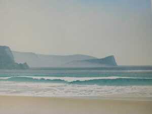 Michael Fairclough (b.1940). Seascape from the shore, artist signed limited edition print,...