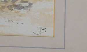 Dean Beckinsale (20thC). The Old Door, watercolour, initialled, label verso, 25cm x 18cm. - 3