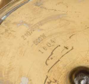 An early 20thC brass electric kettle, designed by Peter Behrens, with a hammered bulbous body,... - 3