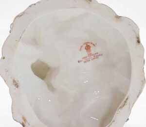 A Royal Crown Derby porcelain figure of a fan-tailed pigeon, printed and painted marks. - 3